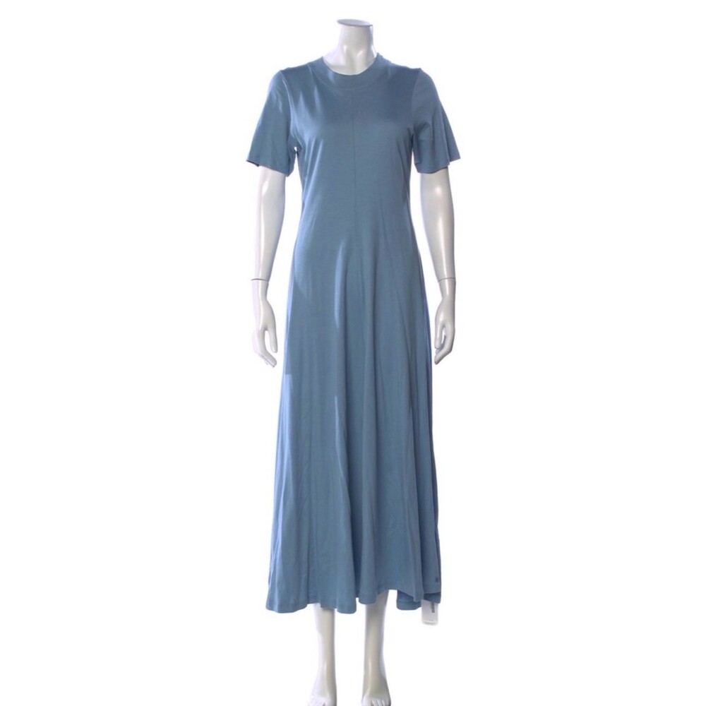 Loulou Studio Blue Cotton Sola Midi Dress Large